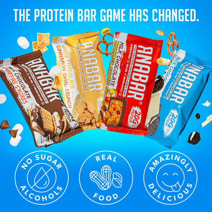 Anabar Protein Bar, The Protein-Packed Candy Bar, Amazing Tasting Protein Bar, No Sugar Alcohols, High Protein, Amazingly Delicious, 20 Grams of Protein