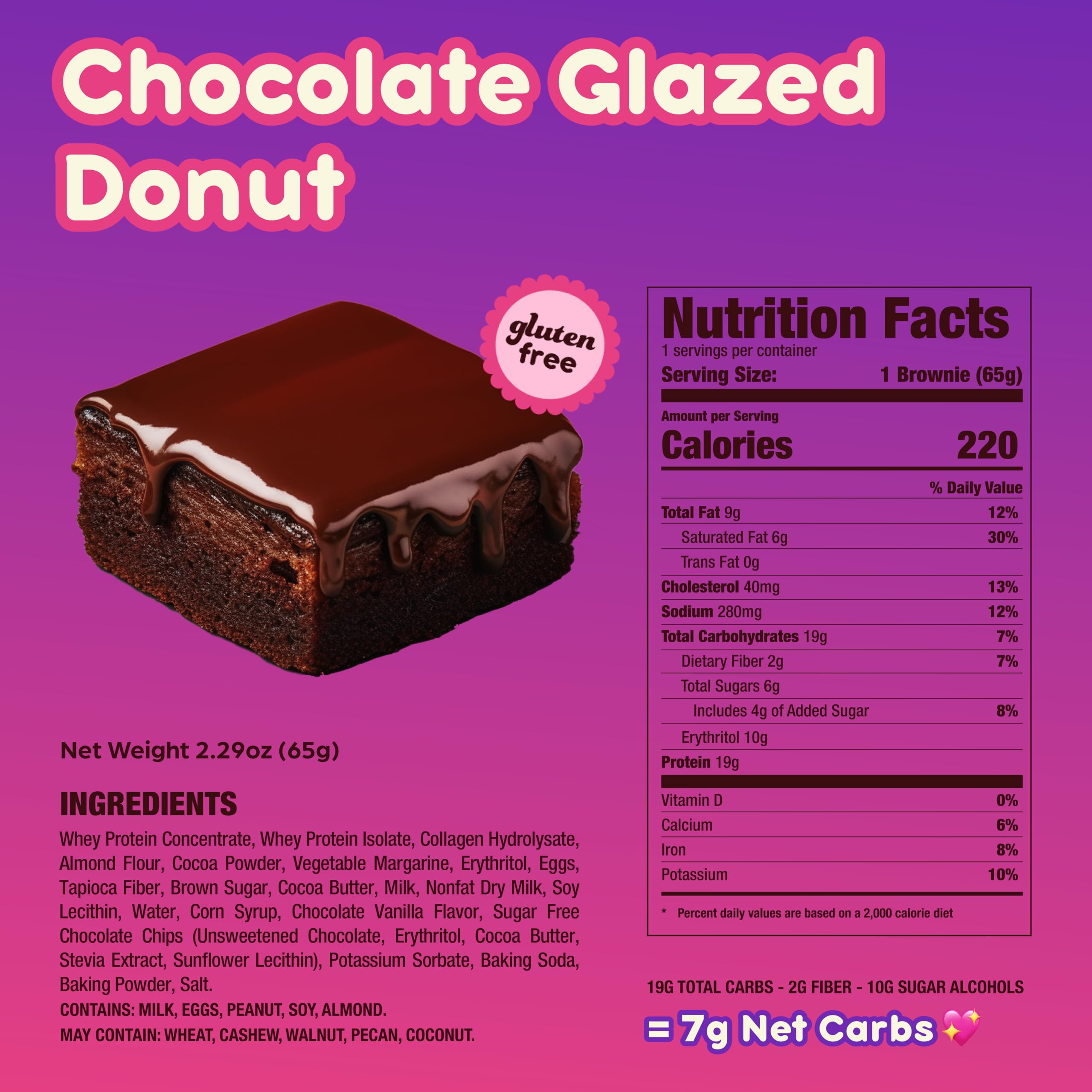 Prime Bites Protein Brownie from Alpha Prime Supplements | High Protein, Collagen Fortified Low Sugar Treat | Delicious Snack | 12 Bars per Box