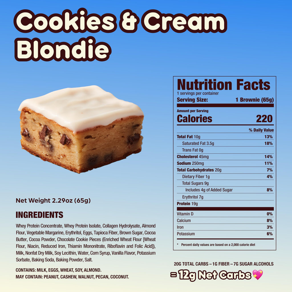 Prime Bites Protein Brownie from Alpha Prime Supplements | High Protein, Collagen Fortified Low Sugar Treat | Delicious Snack | 12 Bars per Box