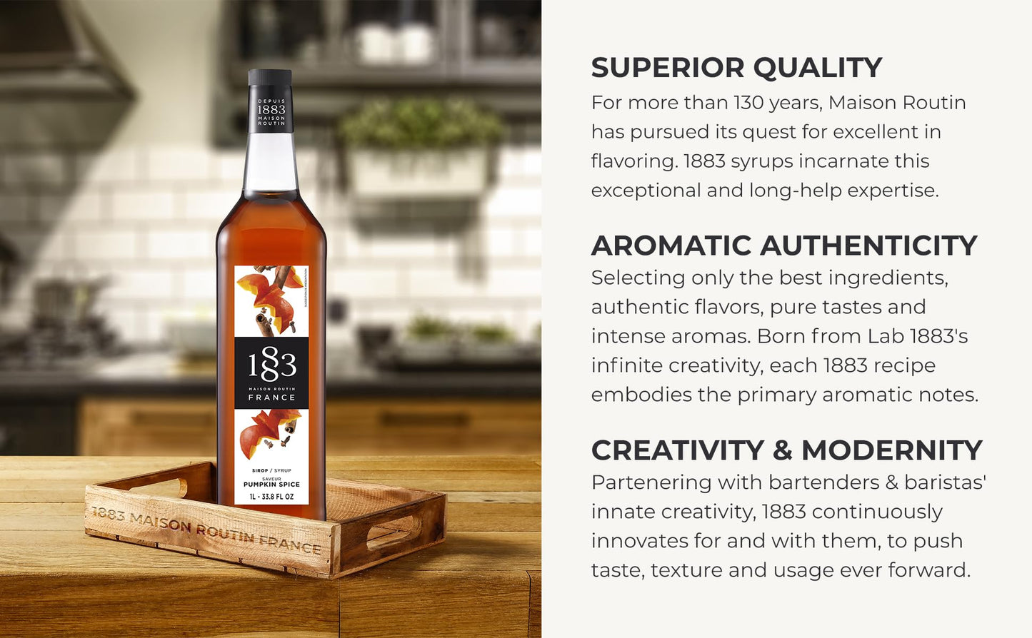 Coffee Syrup, Syrup for Drinks, 1 Liter Bottle