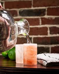 Saltean Himalayan Pink Rock Salt Shot Glasses, 4 ct