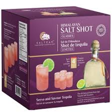Saltean Himalayan Pink Rock Salt Shot Glasses, 4 ct