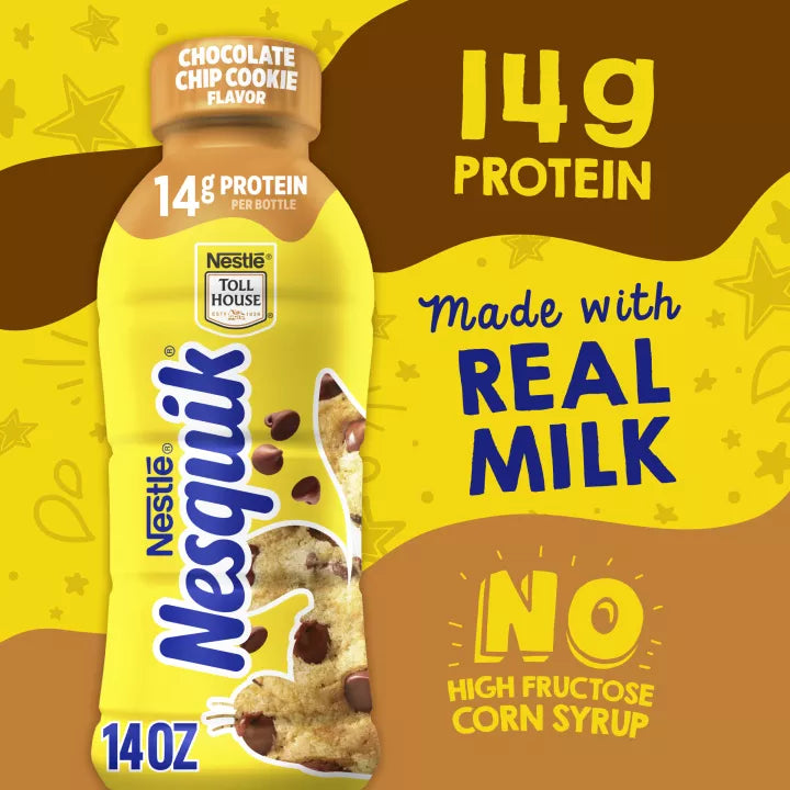 Nesquik Low Fat 1% Milk,, 14 Ounce (Pack of 12)