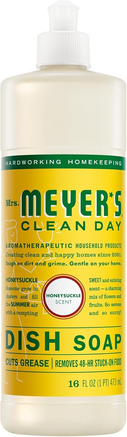 MRS. MEYER'S CLEAN DAY Liquid Dishwashing Soap, Honeysuckle, 16 oz 1 pack