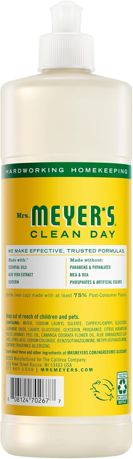 MRS. MEYER'S CLEAN DAY Liquid Dishwashing Soap, Honeysuckle, 16 oz 1 pack