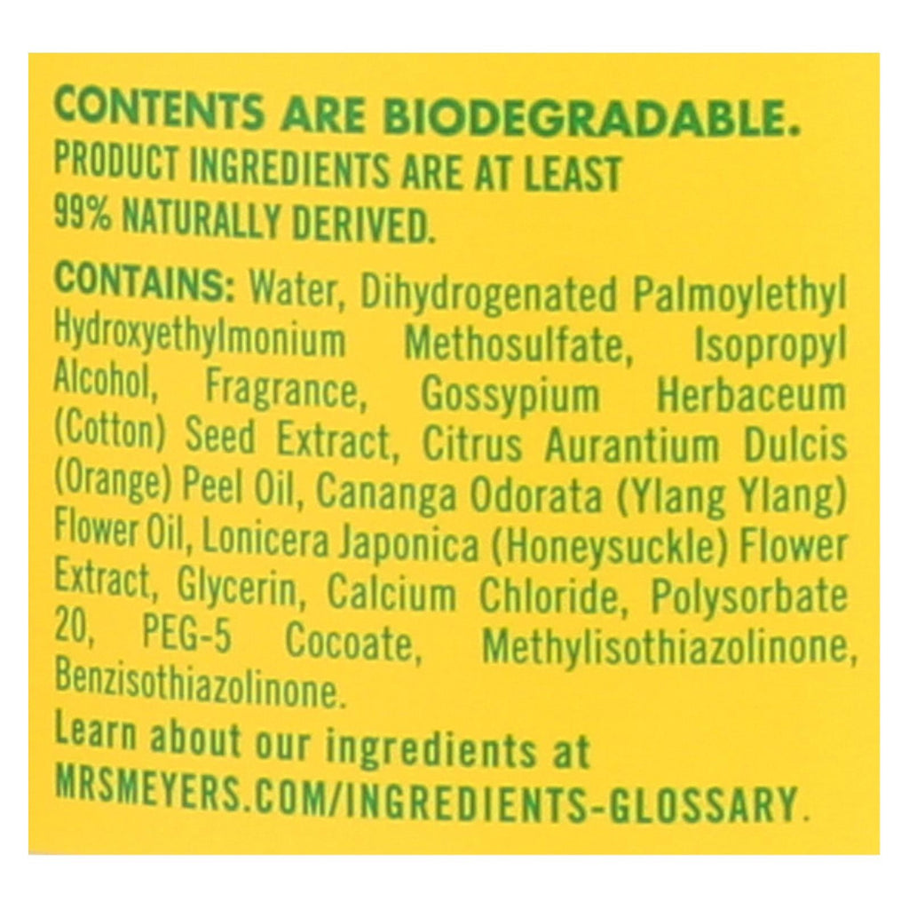 MRS. MEYER'S CLEAN DAY Liquid Fabric Softener Honeysuckle, 32 oz