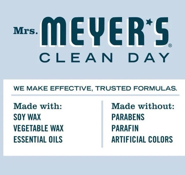 Mrs Meyer's Clean Day Snow Drop Candle 7.2 Ounce (Pack of 2)