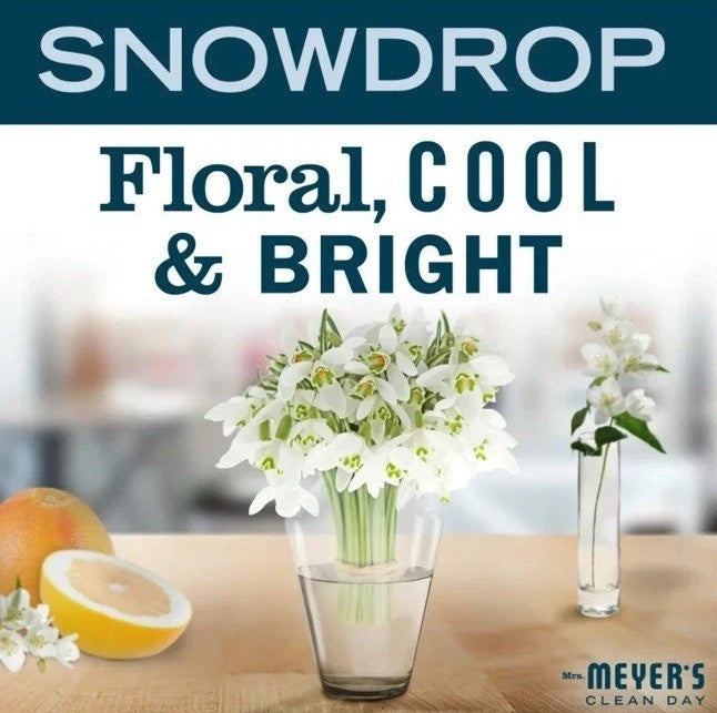 Mrs Meyer's Clean Day Snow Drop Candle 7.2 Ounce (Pack of 2)
