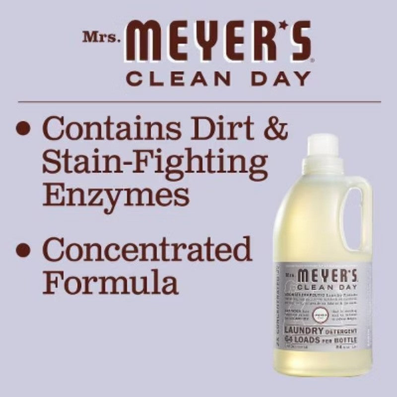 Mrs. Meyer's Clean Day Laundry Detergent, Lavender - 64 fl oz
