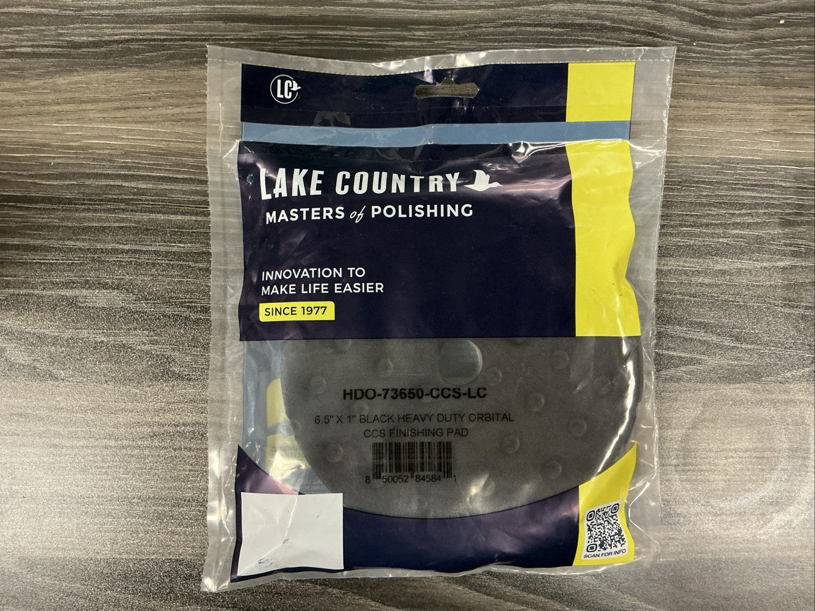 Lake Country HDO-73650-CCS-LC Black Finishing Pad 6.5"