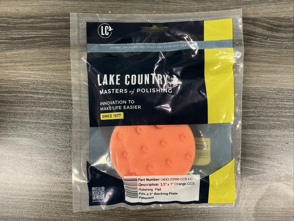 Lake Country HDO23350CCSLC Orange Polishing Pad 3.5" CCS Tech