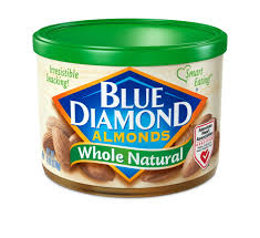 Blue Diamond Almonds Whole Natural Almonds, 6 oz, Metal Can
